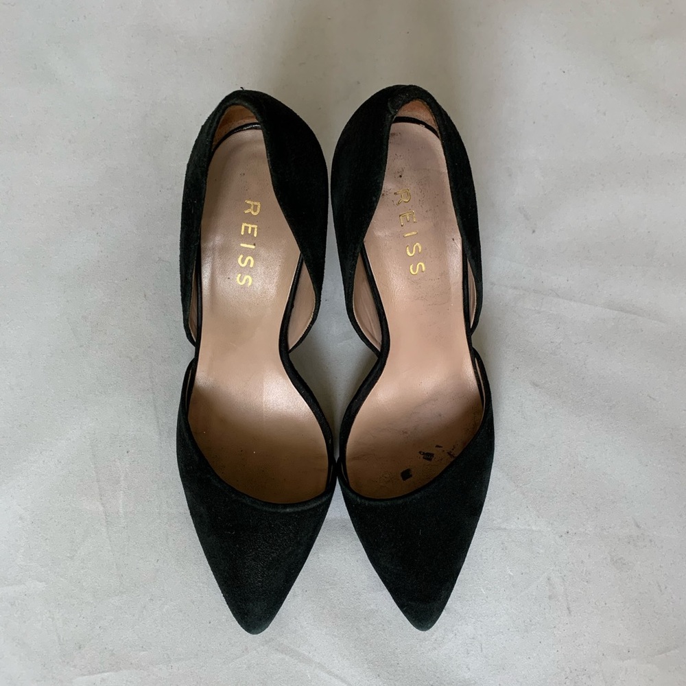 Reiss D’orsay Black Suede Pumps - Picture 7 of 9